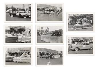 (EDUCATION.) Photos of a segregated school parade in eastern Texas.